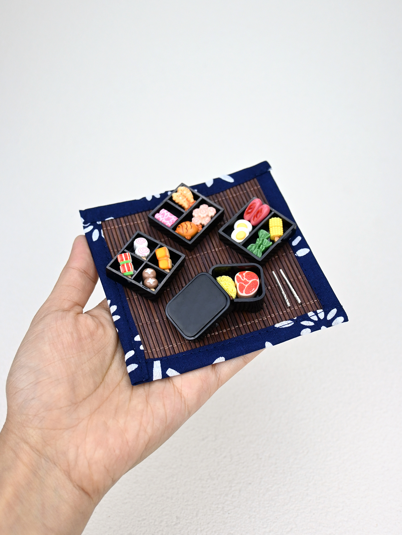 Japanese Lifestyle And Food - A Miniature Japanese Bento Scene Decoration,