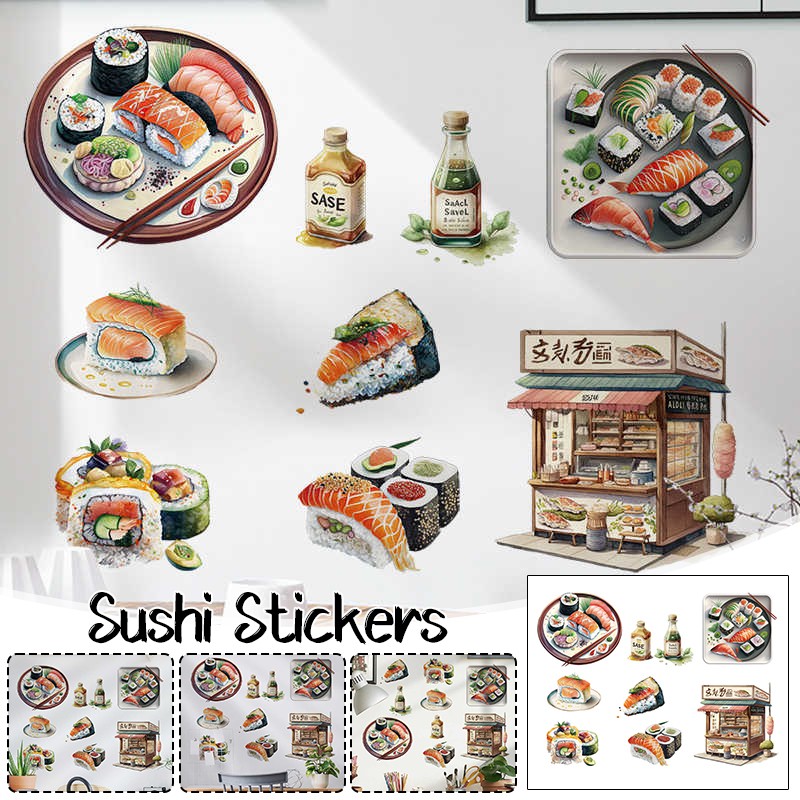 Japanese Restaurant Lifestyle - Japanese Food Sushi Sticker 3D Japanese