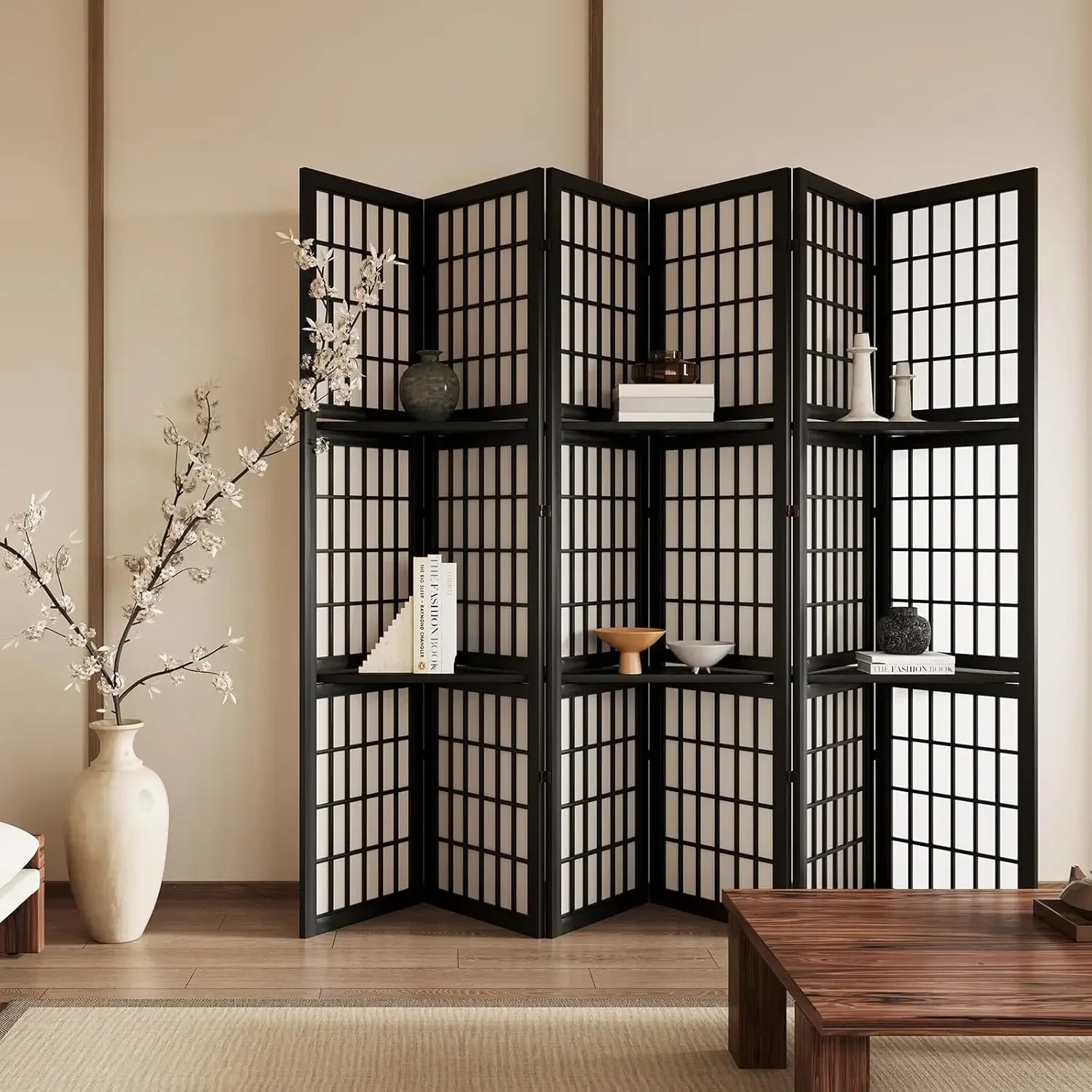 6 Panel 5.6ft Folding Portable - Shoji Screen Divider avis et prix