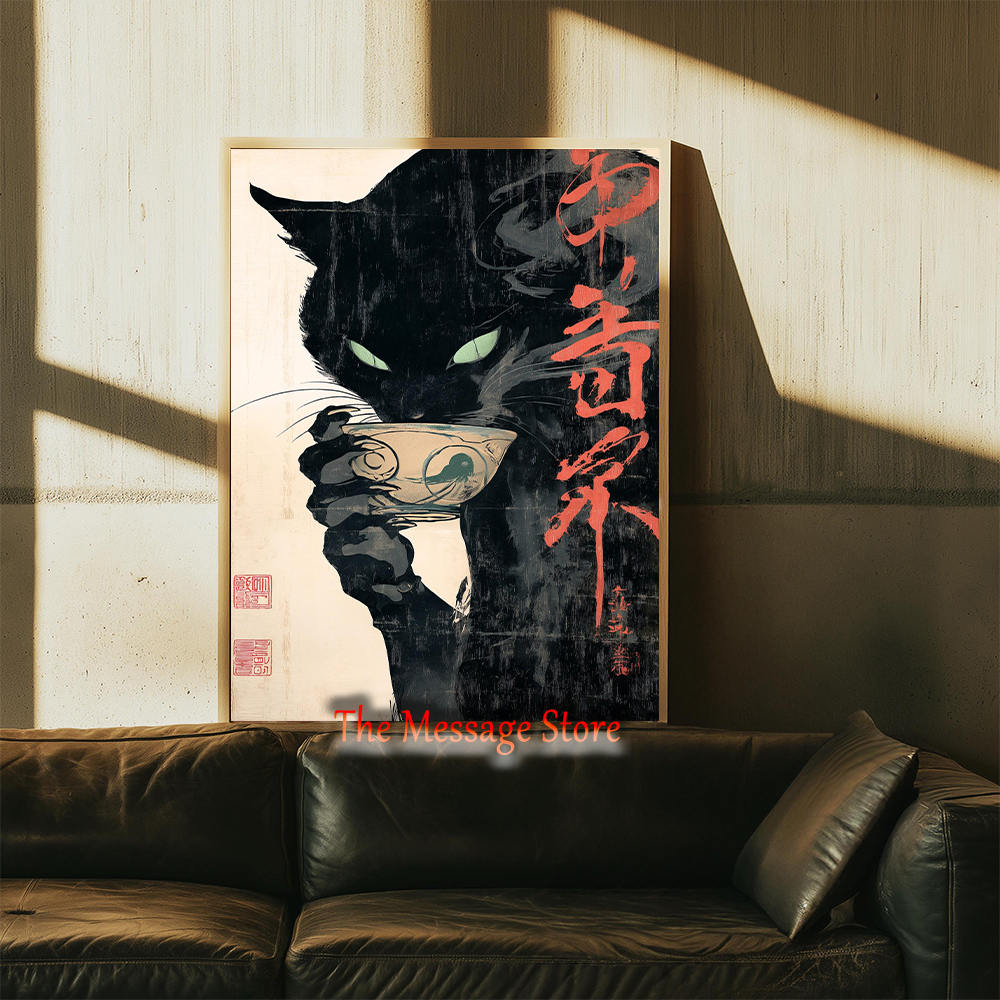 Japanese Quirky Cat Drinking A - Lifestyle Of Japanese avis et prix