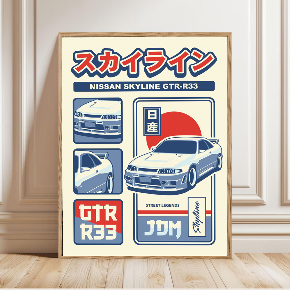 Retro Japanese Car Posters Spo - Japanese Minimalism Lifestyle avis et prix
