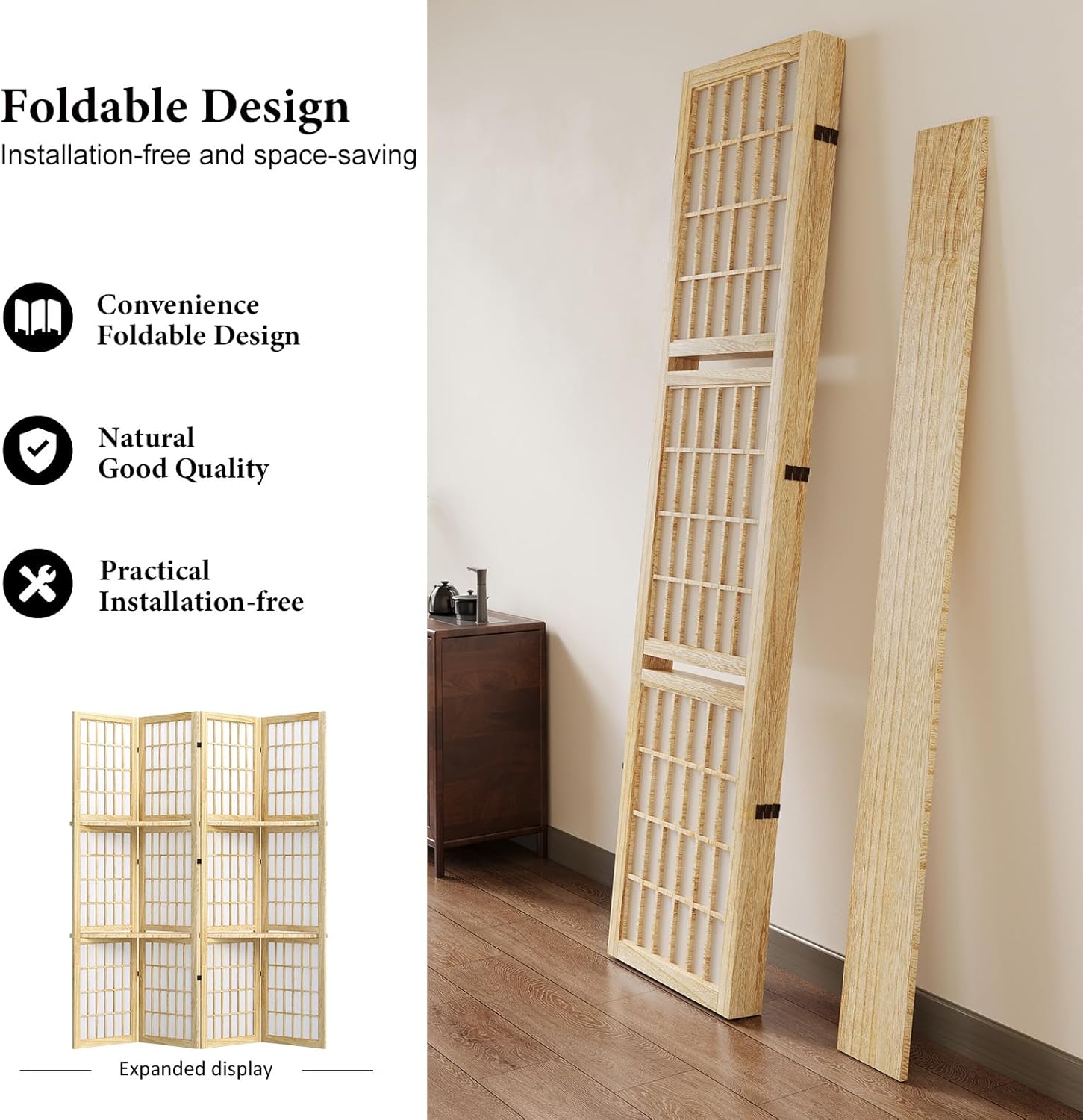 5.6FT Room Divider and Folding - Shoji Screen Divider avis et prix
