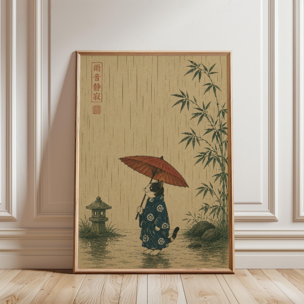 Black Cat Eating Ramen Rainy G - Lifestyle Of Japanese avis et prix