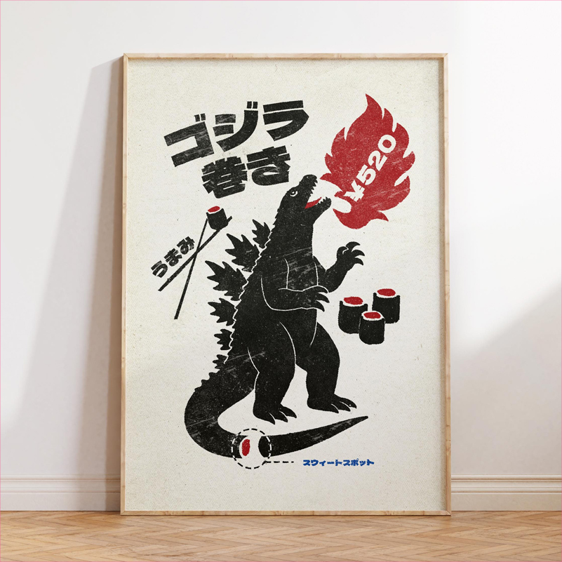 Japan Food Art Poster Retro Ja - Japanese Lifestyle And Food avis et prix