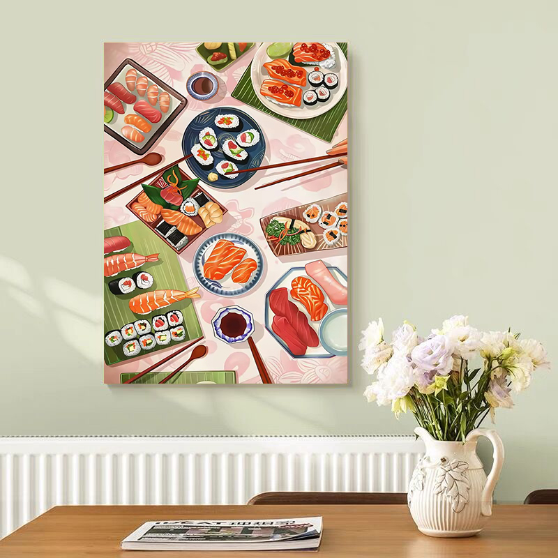 Sushi Salmon Poster Prints Kit - Japanese Restaurant Lifestyle avis et prix