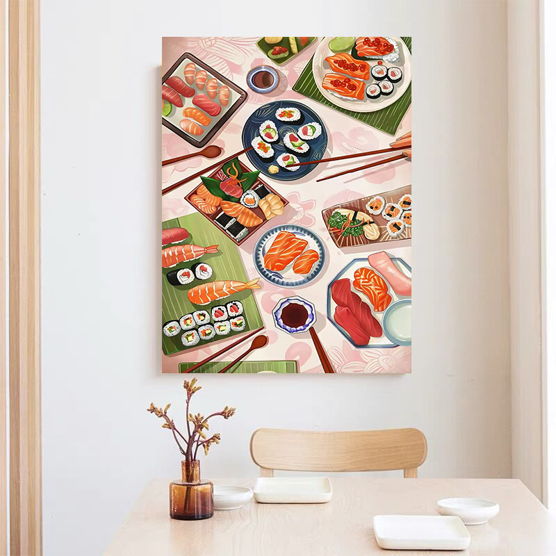 Sushi Salmon Poster Prints Kit - Japanese Restaurant Lifestyle avis et prix