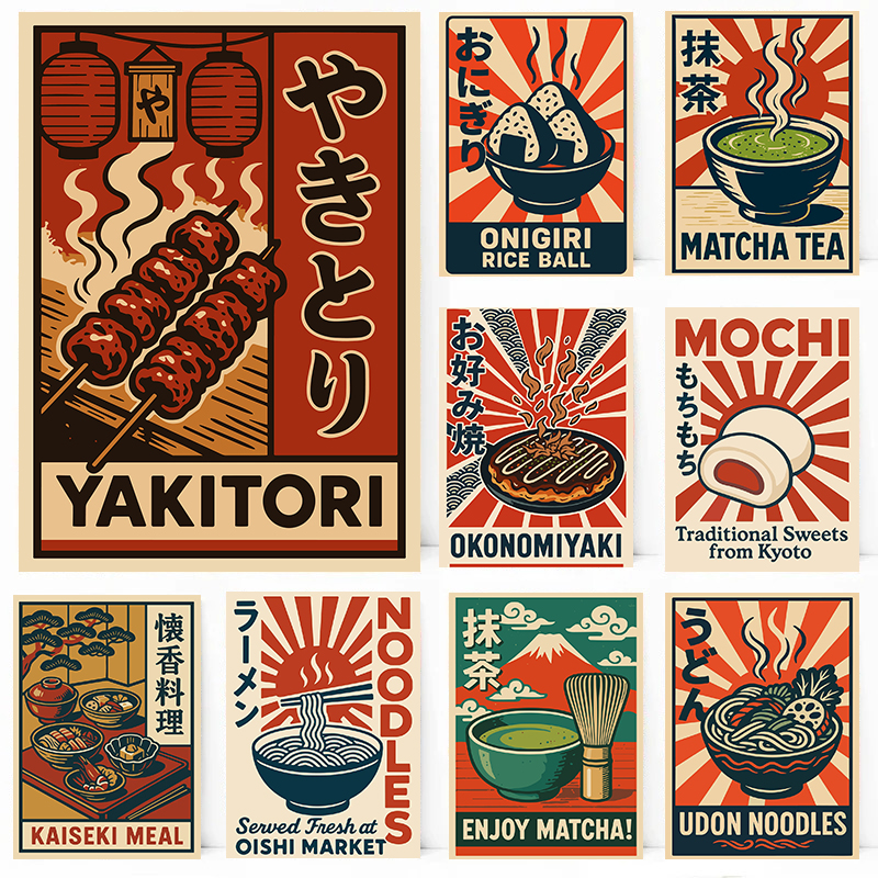 Vintage Style Japanese Food Po - Japanese Lifestyle And Food avis et prix
