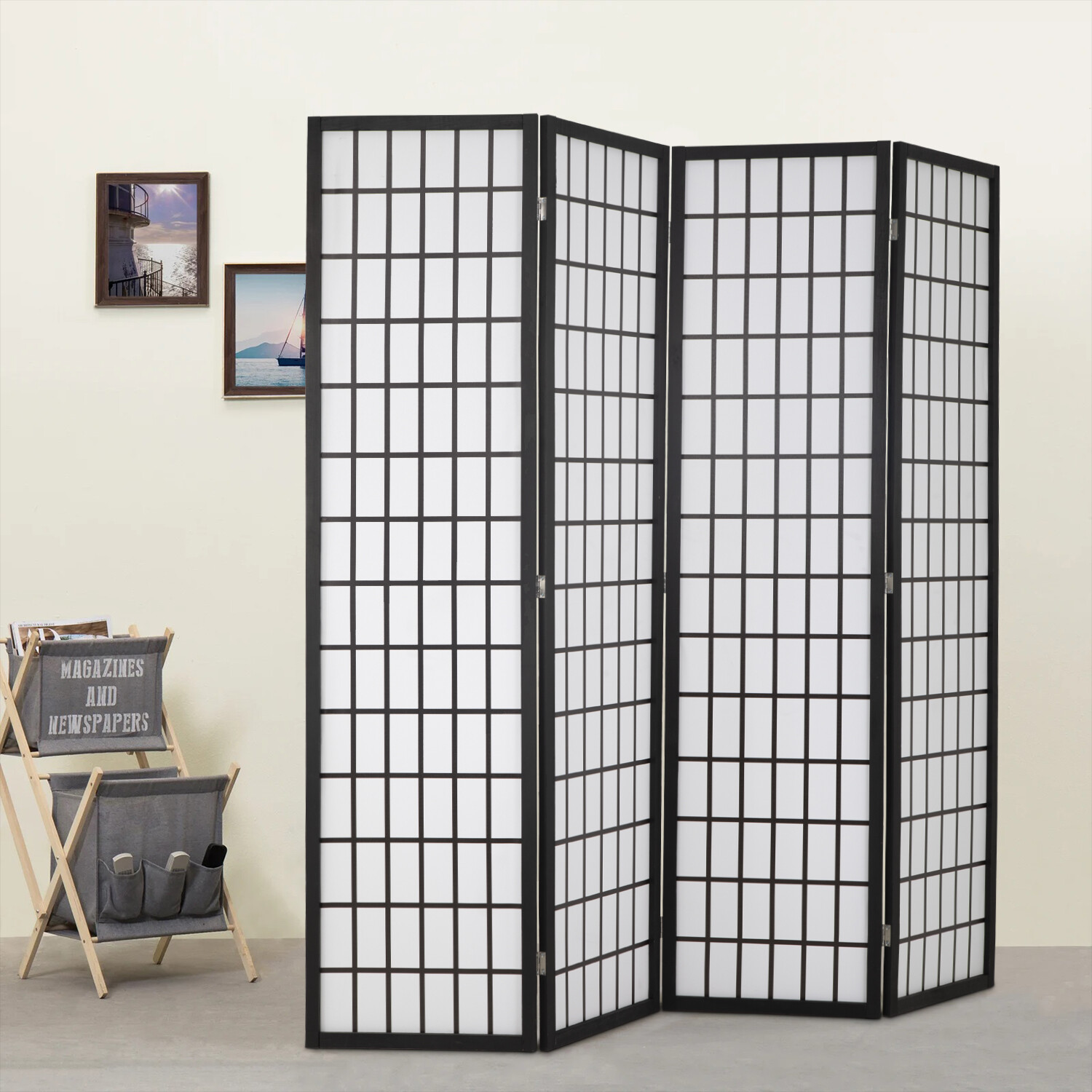 Room Divider 4 Panel Oriental  - Shoji Screen Divider avis et prix