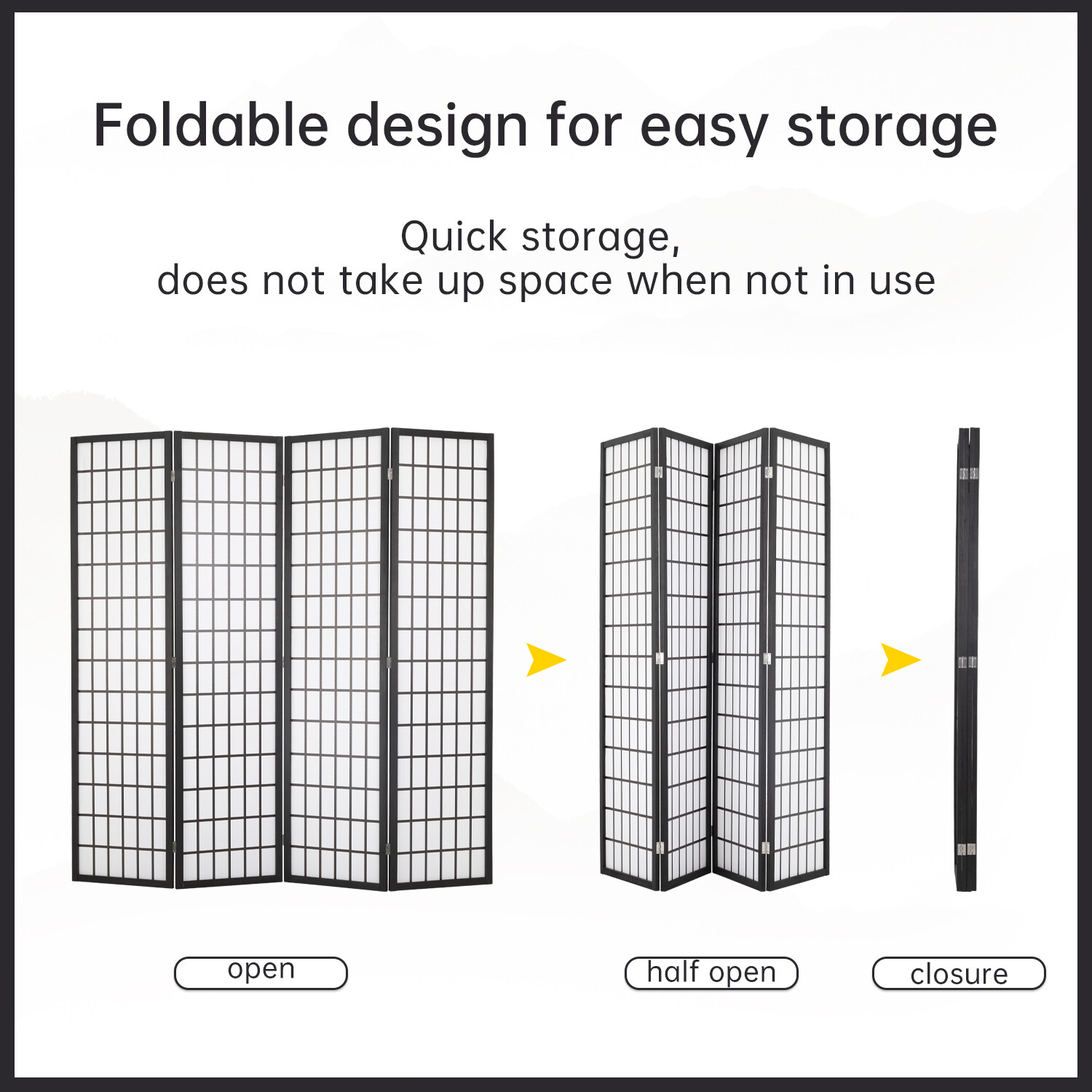 Room Divider 4 Panel Oriental  - Shoji Screen Divider avis et prix