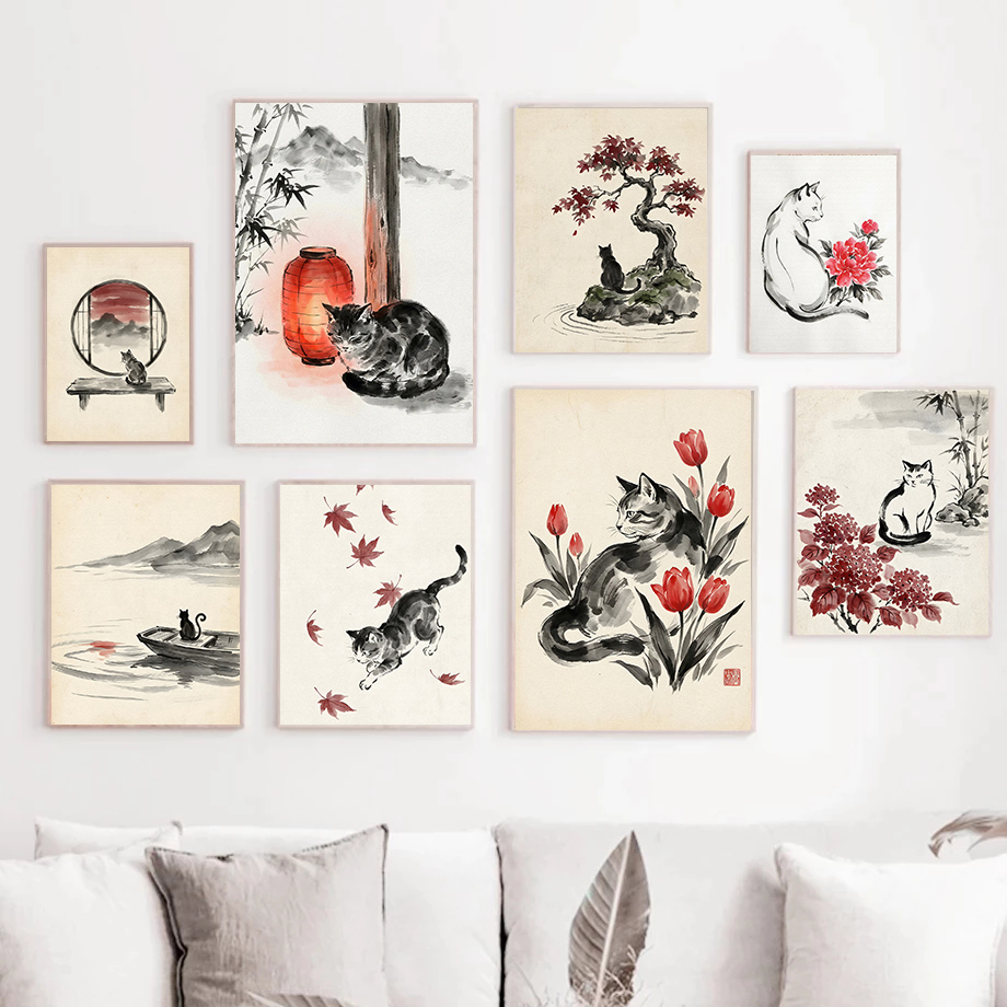 Japanese Cat Sleeping by Lante - Japanese Minimalism Lifestyle avis et prix