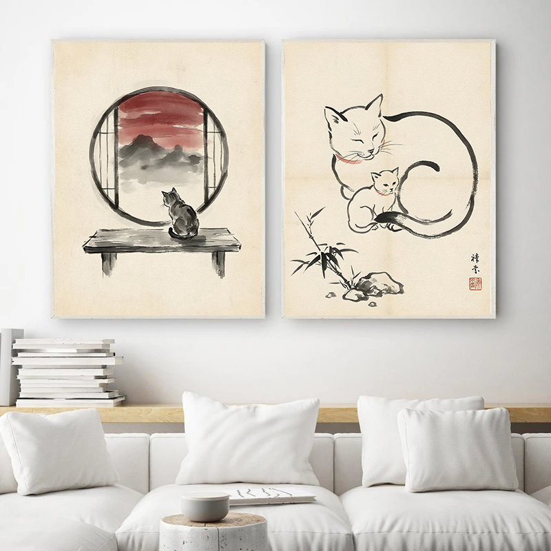Japanese Cat Sleeping by Lante - Japanese Minimalism Lifestyle avis et prix