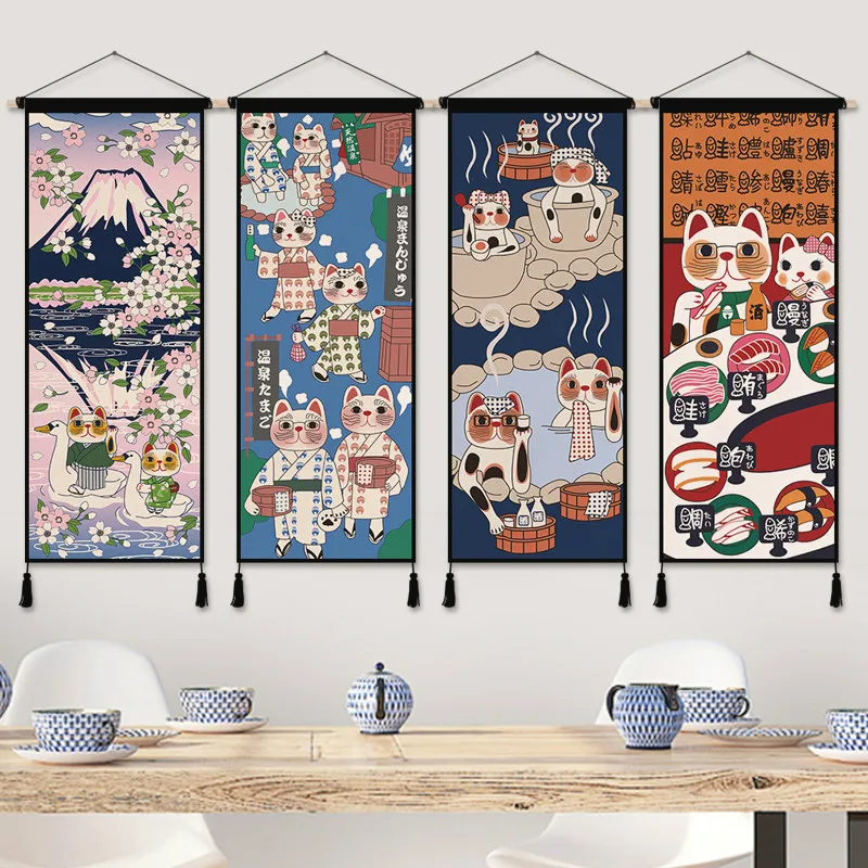 Japanese Lucky Cat Cloth Art A - Japanese Restaurant Lifestyle avis et prix