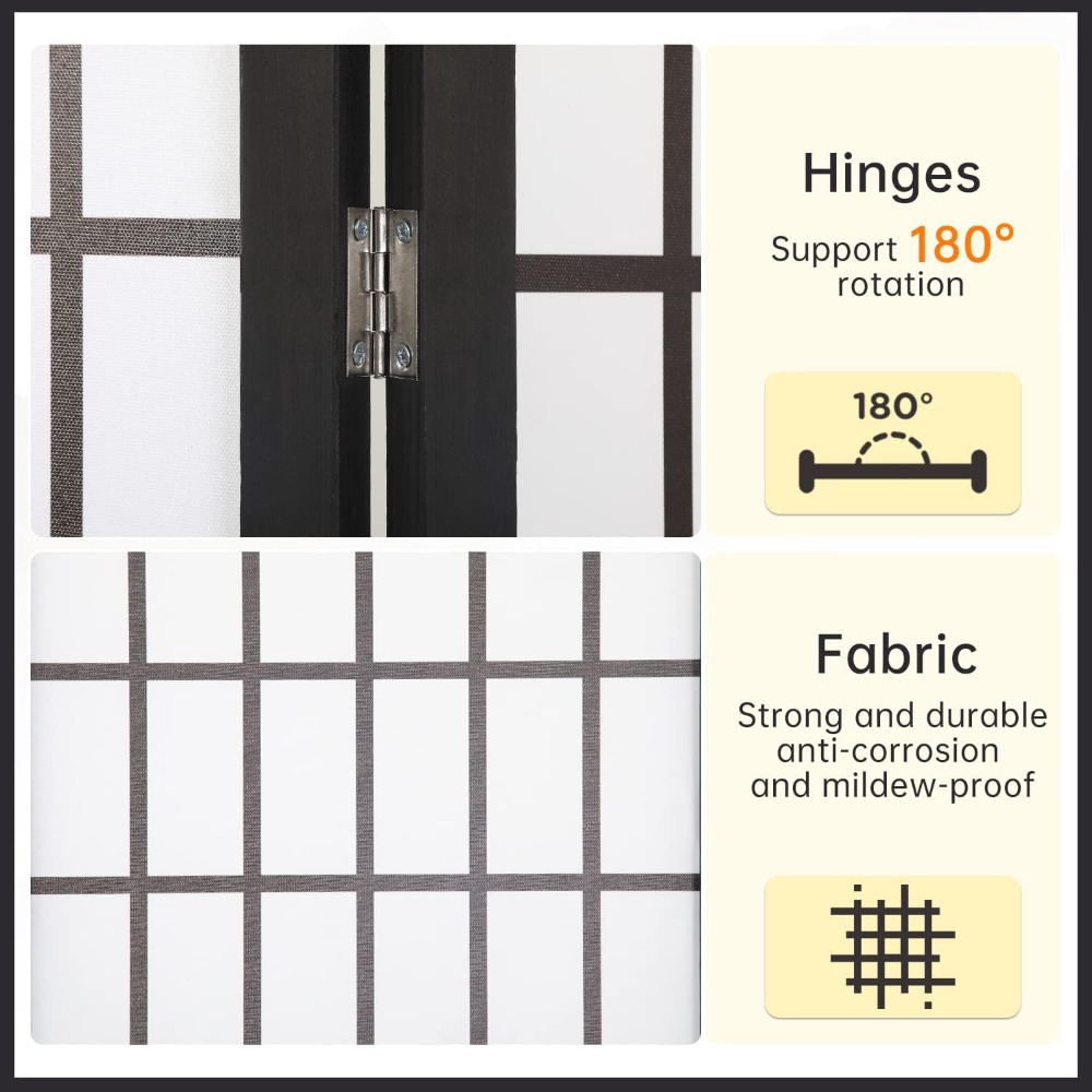 4 Panel Room Divider, 6Ft Fold - Shoji Screen Divider avis et prix