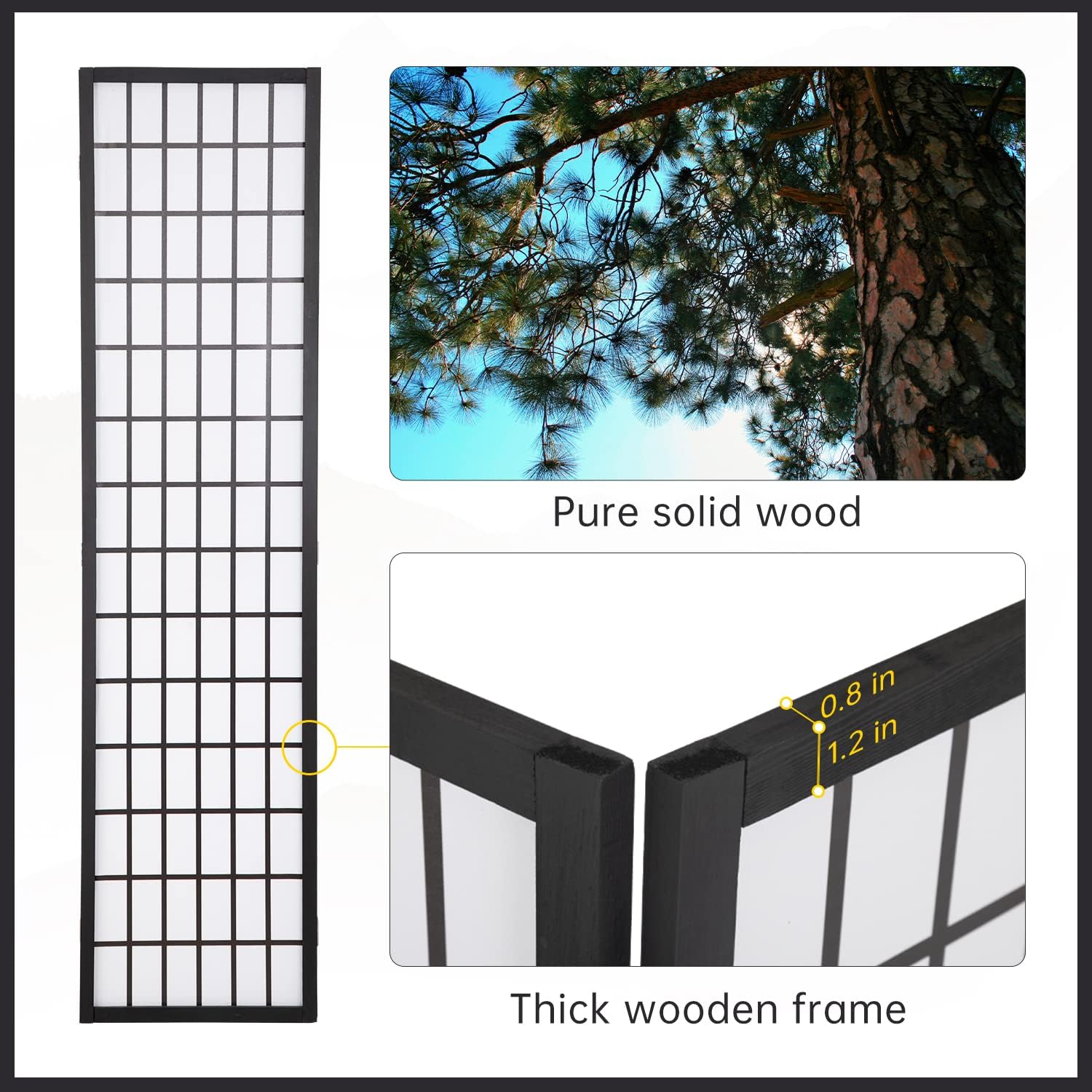4 Panel Shoji Room Divider, 6F - Shoji Screen Divider avis et prix