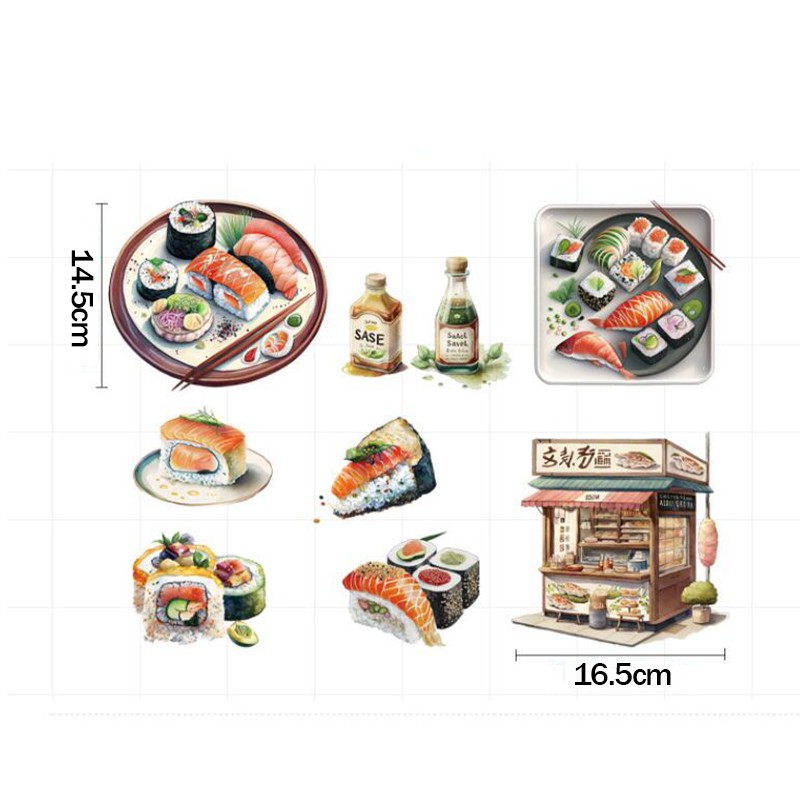 Japanese Food Sushi Sticker 3D - Japanese Restaurant Lifestyle avis et prix